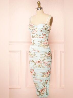 Boutique 1861 Namata Floral Bodycon Midi Dress Size M